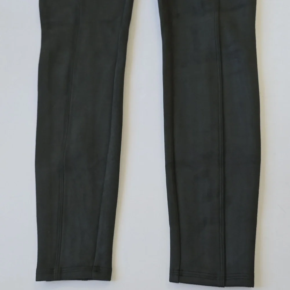 Spanx Faux Suede Leggings in Color Olive